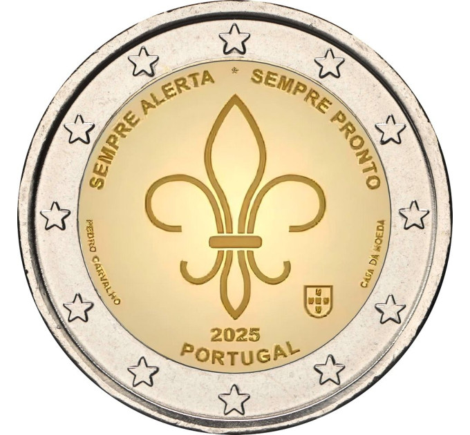 Portugal 2 euro UNC roll 2025 - World Scouting