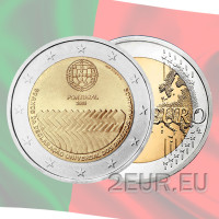 Portugal 2 eurot UNC 2008 – 60 aastat inimõigusi