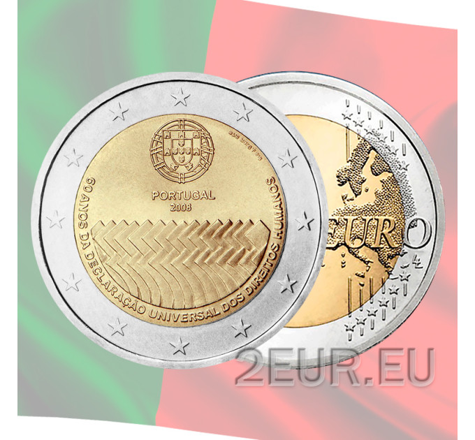 Portugal 2 euro UNC 2008 - 60 Years Human Rights