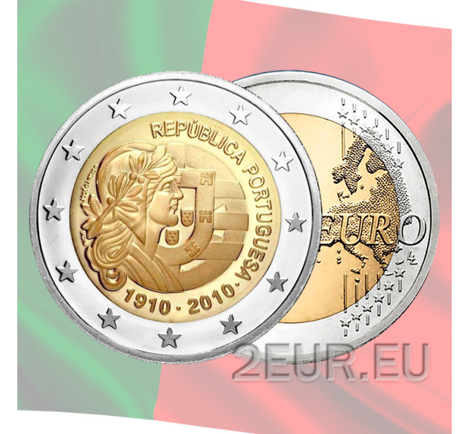 Portugal 2 euro UNC 2010 - Centenary of Portuguese Republic