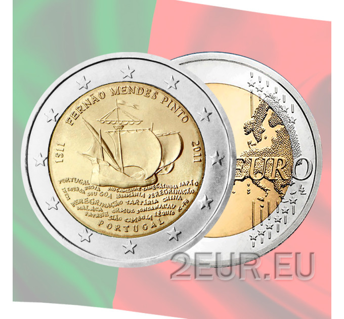 Portugal 2 euro UNC 2011 - 500th Anniversary of the Birth of Fernao Mendes Pinto