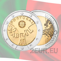 Portugal 2 eurot UNC 2014 – 25. aprillirevolutsiooni 40. aastapäev – Nelgirevolutsioon