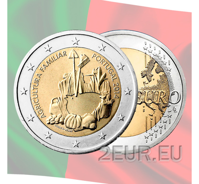 Portugal 2 euro UNC 2014 - International Year of Family Farming