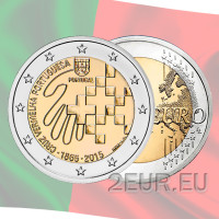 Portugal 2 eurot UNC 2015 – Portugali Punase Risti 150. aastapäev