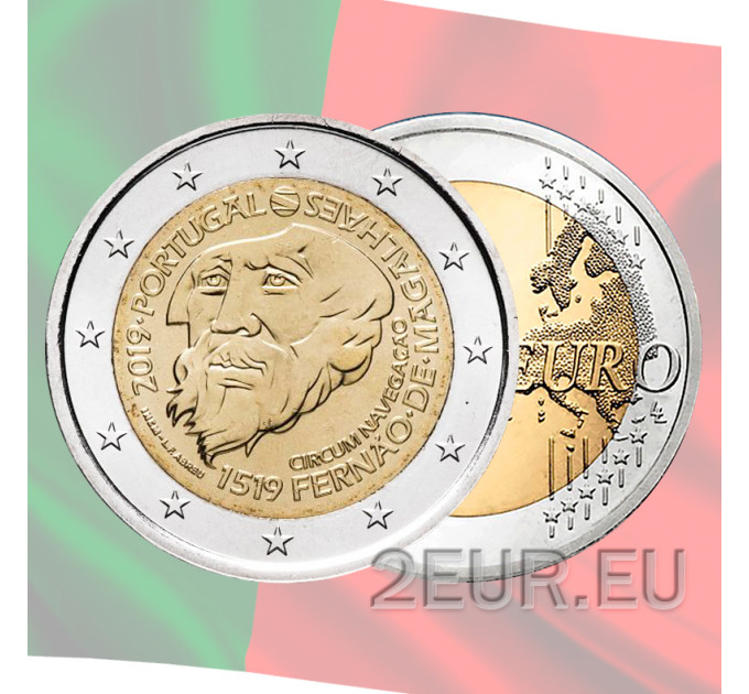 Portugal 2 euro UNC 2019 - 500th Anniversary of the First Circumnavigation of Earth by Magellan