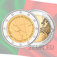 Portugal 2 eurot UNC 2019 – Madeira saare ja Porto Santo avastamise 600. aastapäev