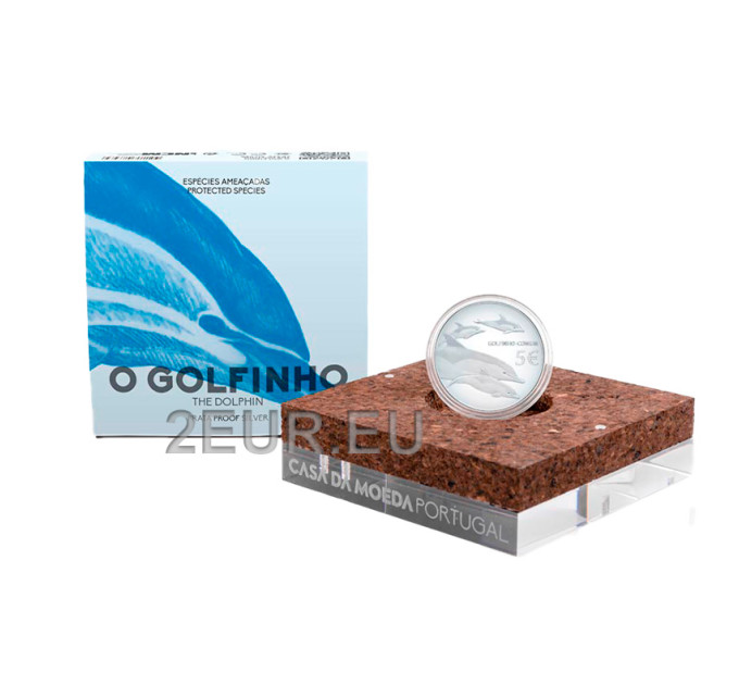 Portugal 5 euro silver proof 2020 - The Dolphin