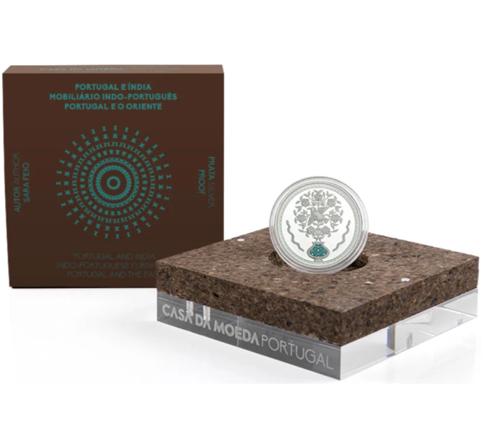 Portugal 5 euro silver proof 2023 - Indo-Portuguese furniture