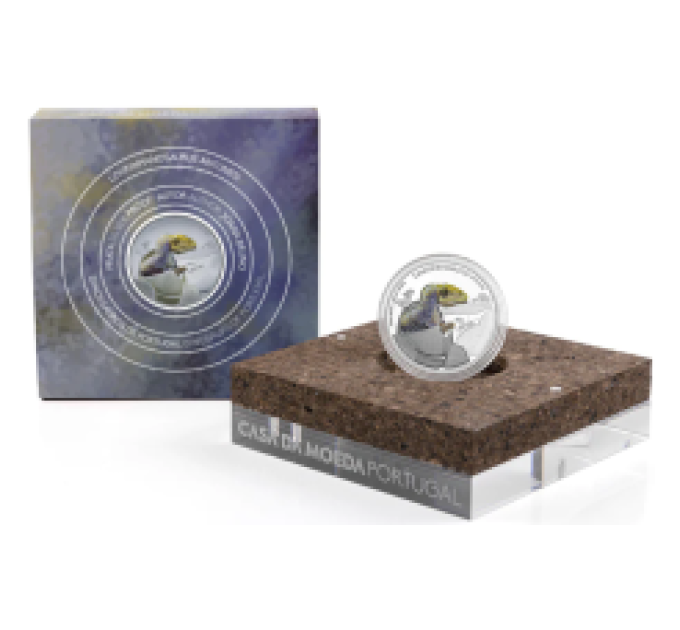 Portugal 5 euro silver proof 2022 - Dinosaurs in Portugal - Lourinhanosaurus Antunesi