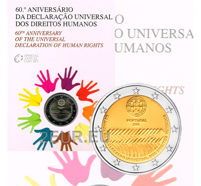 Portugal 2 euro BU 2008 -  60 Years Human Rights