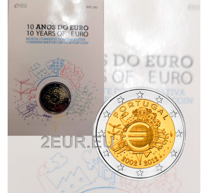 Portugal 2 euro BU 2012 -  10 Years of Euro Cash