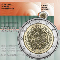 Portugal 2 eurot Proof 2024 – Nelgi revolutsiooni 50. aastapäev