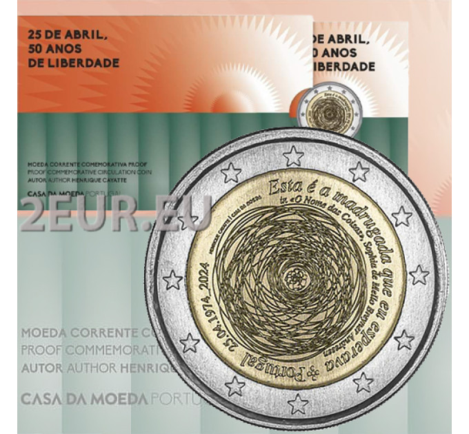 Portugal 2 euro Proof 2024 - 50th anniversary of the Carnation Revolution