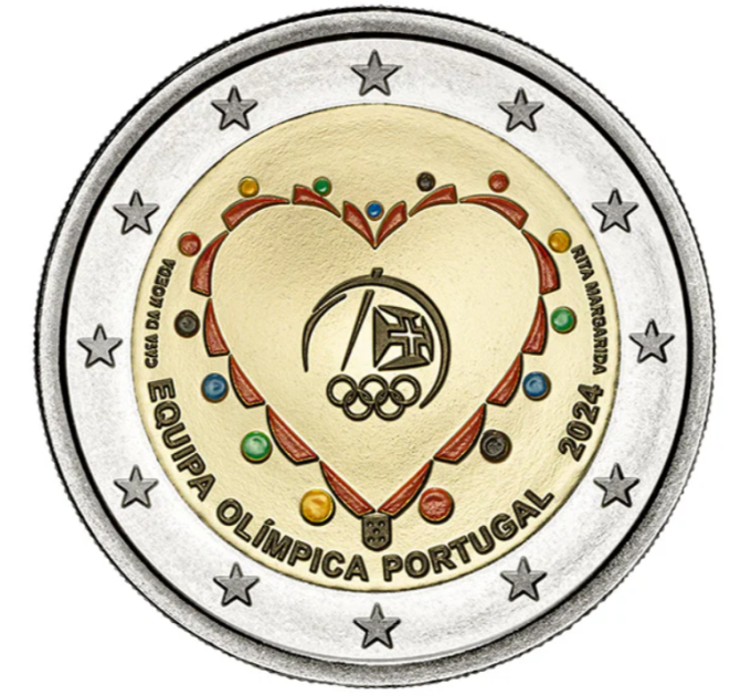 Portugal 2 euro Proof 2024 - Summer Olympic Games in Paris - Portuguese Olympic Team