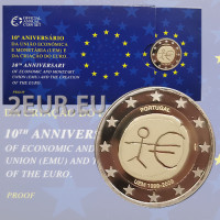 Portugal 2 eurot proof 2009 – 10 aastat euro – EMU 