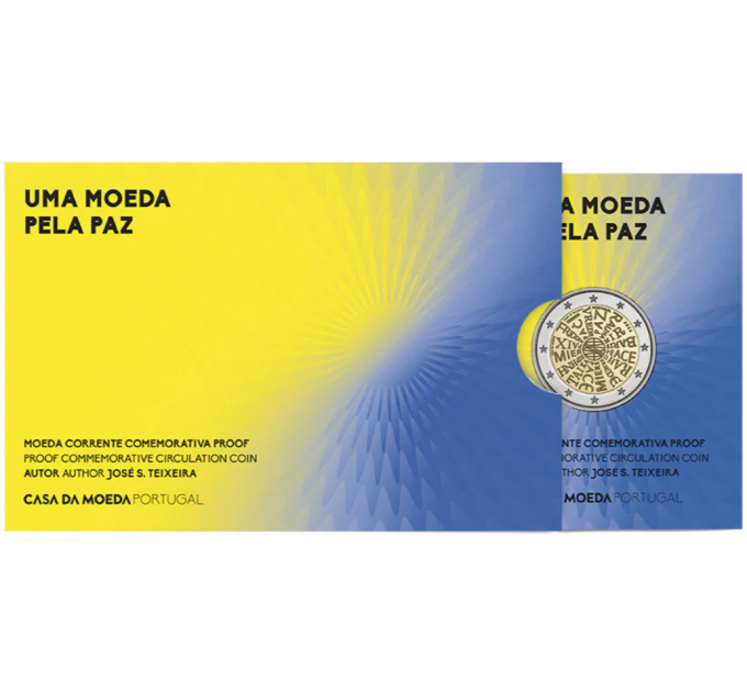 Portugal 2 euro proof 2023 - Peace in our hands