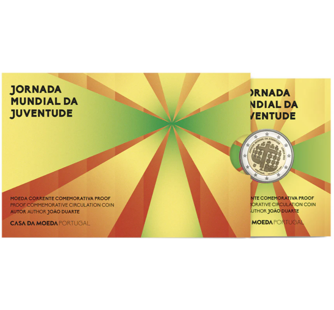 Portugal 2 euro proof 2023 - World Youth Day
