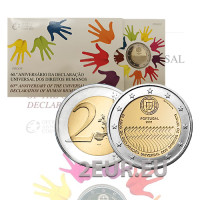 Portugal 2 eurot proof 2008 – 60 aastat inimõigusi  