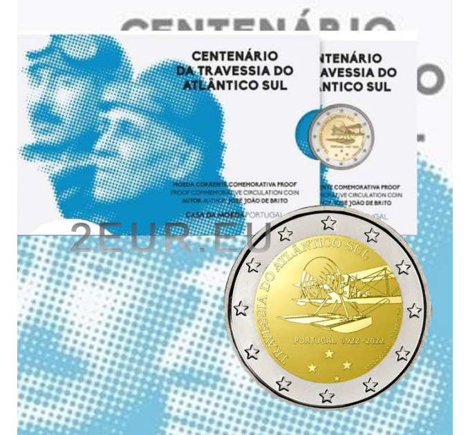 Portugal 2 euro proof 2022 - 100th anniversary of the first South Atlantic air crossing