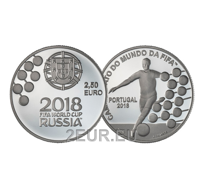 Portugal 2.5 euro UNC 2018 - FIFA Football World Cup in Russia