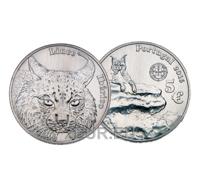 Portugal 5 euro UNC 2016 - Iberian Lynx