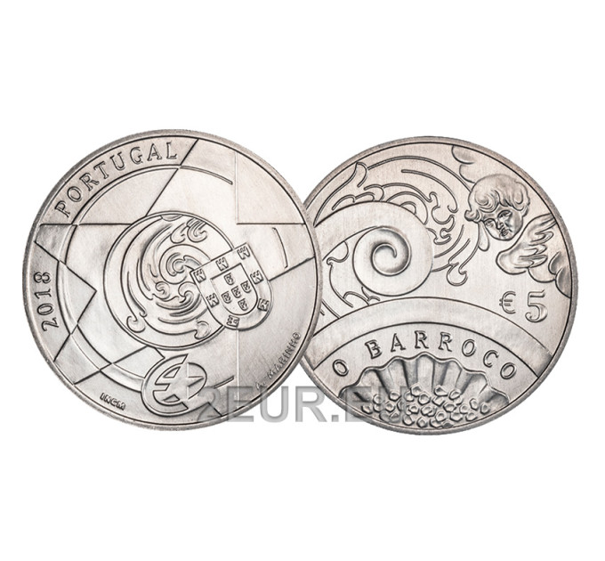 Portugal 5 euro UNC 2018 - The Baroque Age