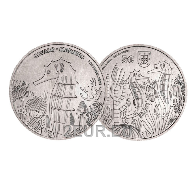 Portugal 5 euro UNC 2021 - The Seahorse