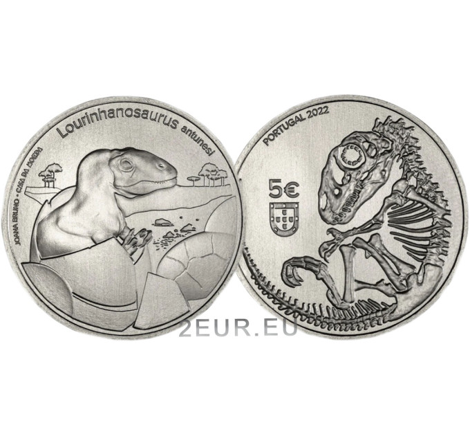 Portugal 5 euro UNC 2022 - Dinosaurs in Portugal
