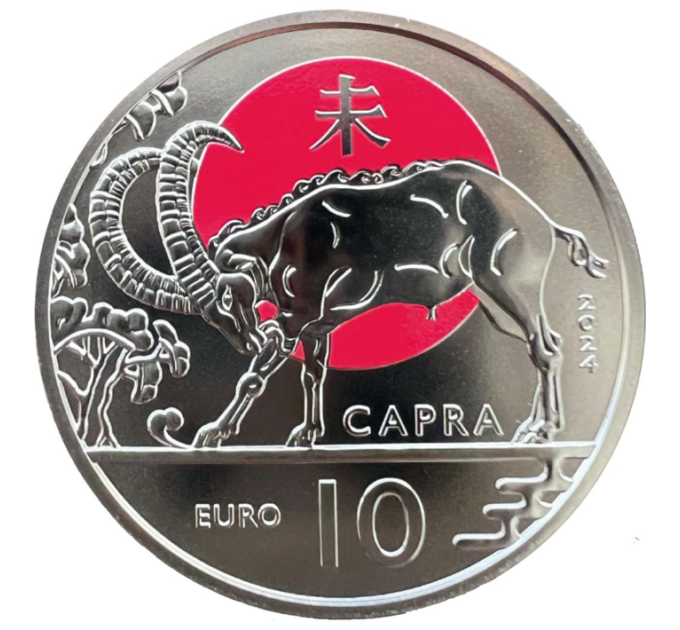 San Marino 10 euro BU 2024 - Chinese Lunar Calendar - "Goat"