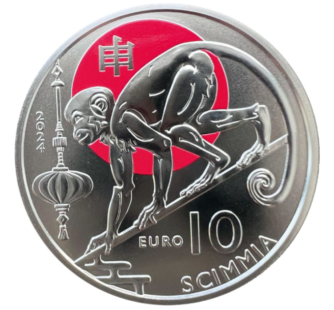 San Marino 10 euro BU 2024 - Chinese Lunar Calendar - "Monkey"