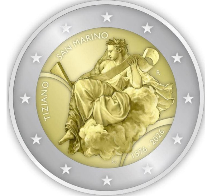 San Marino 2 euro BU 2026 - 450 years since Titian's death