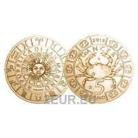 San Marino 5 euro UNC 2019 - "Tähtkuju - vähk"