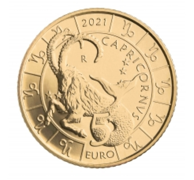 San Marino 5 euro UNC 2021 - "Zodiac Capricorn"