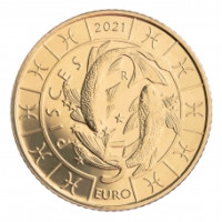 San Marino 5 euro UNC 2021 –  "Sodiaagikalad"