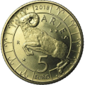 San Marino 5 euro UNC 2018 - "Zodiac Aries"
