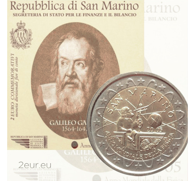 San Marino 2 euro BU 2005 - Galileo Galilei
