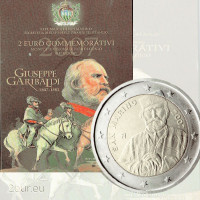San Marino 2 eurot BU 2007 – Giuseppe Garibaldi 200. sünniaastapäev