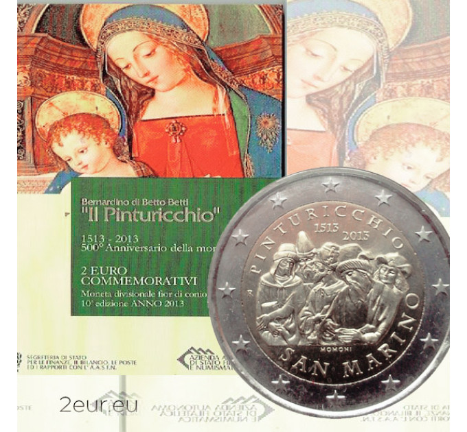 San Marino 2 euro BU 2013 - 500th Anniversary of the Death of Pinturicchio