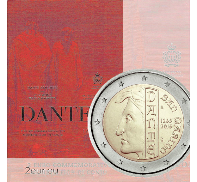 San Marino 2 euro BU 2015 - 750 Years since the Birth of Dante Alighieri
