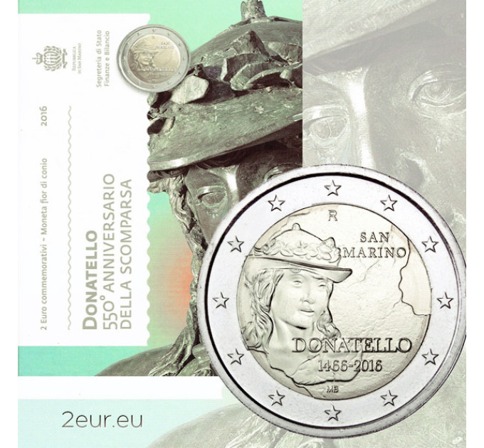 San Marino 2 euro BU 2016 - 550 Years since the Death of Donatello