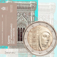 San Marino 2 eurot BU 2017 – 750. sünniaastapäev Giotto di Bondone'i sünnist