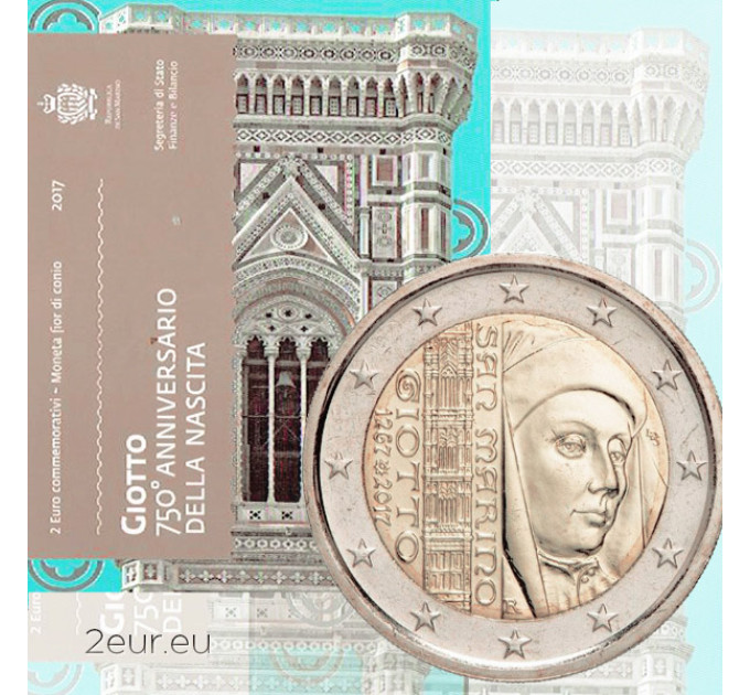 San Marino 2 euro BU 2017 - 750th Anniversary of the Birth of Giotto di Bondone