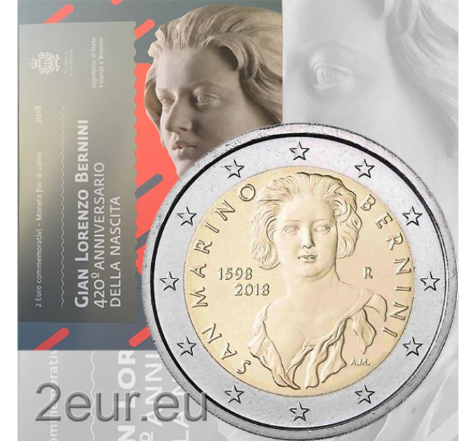 San Marino 2 euro BU 2018 - 420th Anniversary of the Birth of Gian Lorenzo Bernini