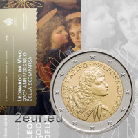 San Marino 2 eurot BU 2019 – Leonardo da Vinci 500. surma-aastapäev