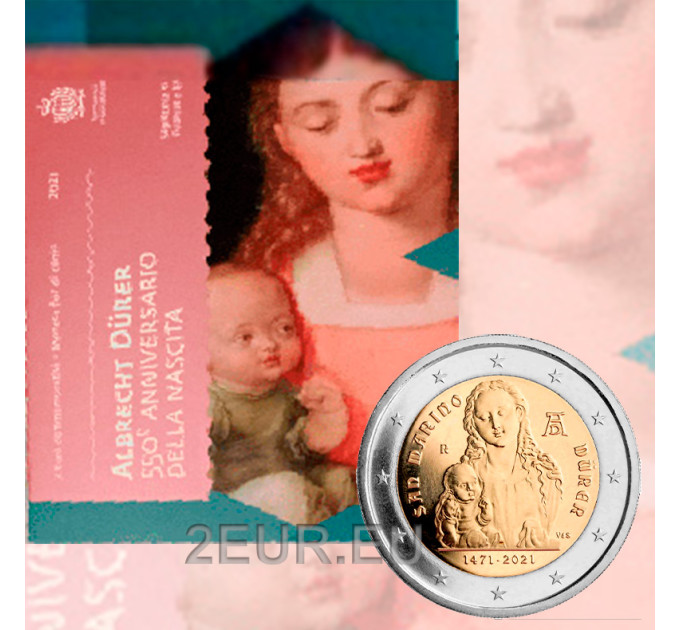 San Marino 2 euro BU 2021 - 550th anniversary of the birth of Albrecht Dürer