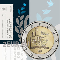 San Marino 2 eurot BU 2024 – Kodanike õiguste ja valitsemise aluspõhimõtete deklaratsioon
