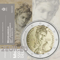 San Marino 2 eurot BU 2025 – Michelangelo 550. sünniaastapäev