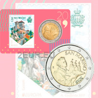 San Marino 2019 - 2€ BU C/C №4 + Tempel