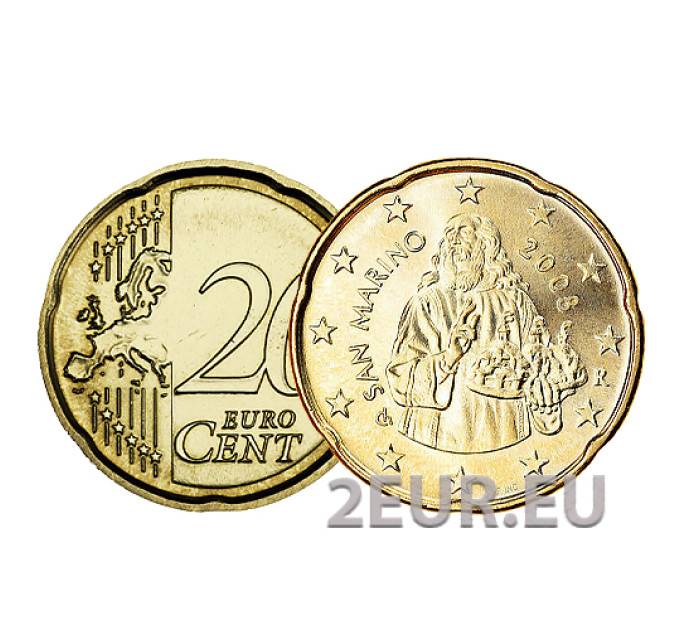 San Marino 20 Cent UNC 2008