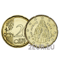 San Marino 20 senti UNC 2016
